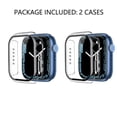 thumbnail image 7 of 2 Pack Case Built in Tempered Glass Screen Protector Compatible with Apple Watch Series 8/ Series 7 41mm, Hard PC Case Ultra-Thin Bumper Overall Protective Cover- Transparent, 7 of 7