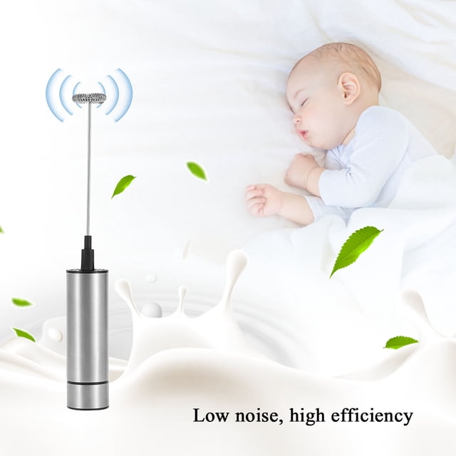 Espumador de café eléctrico, mezclador de bebidas eléctrico de leche eléctrico de acero inoxidable Espumador de leche eléctrico funcionalidad inteligente