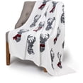 thumbnail image 3 of Safdie & Co. Throw Ribbed Printed Flannel Deer Shield, 3 of 4