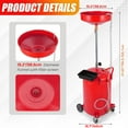 thumbnail image 2 of Luku Waste Oil Drain Tank, 20 Gallon Portable Oil Drain Container, Air Operated Drainage Fluid Fuel Transfer Drainage with Adjustable Funnel Height, Waste Oil Change Tank with 360° Wheels & Toolbox, 2 of 7