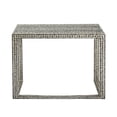 thumbnail image 4 of 36 Inch Accent Console Table, Capiz Shell Inlay, Rectangular, Gray, 4 of 5