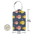 thumbnail image 4 of Disketp 1 Luggage Tag For Suitcase,Cute Puffer Fish Leather Baggage Tag With Stainless Steel Loop Privacy Cover For Women Men Girls, 4 of 5