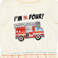thumbnail image 4 of Inktastic I'm 4 Fire Truck 4th Birthday Girls Toddler Dress, 4 of 5