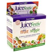 Natrol JuiceFestiv Dietary Supplement Capsules, 60 Count FruitFestiv & 60 Count VeggieFestiv
