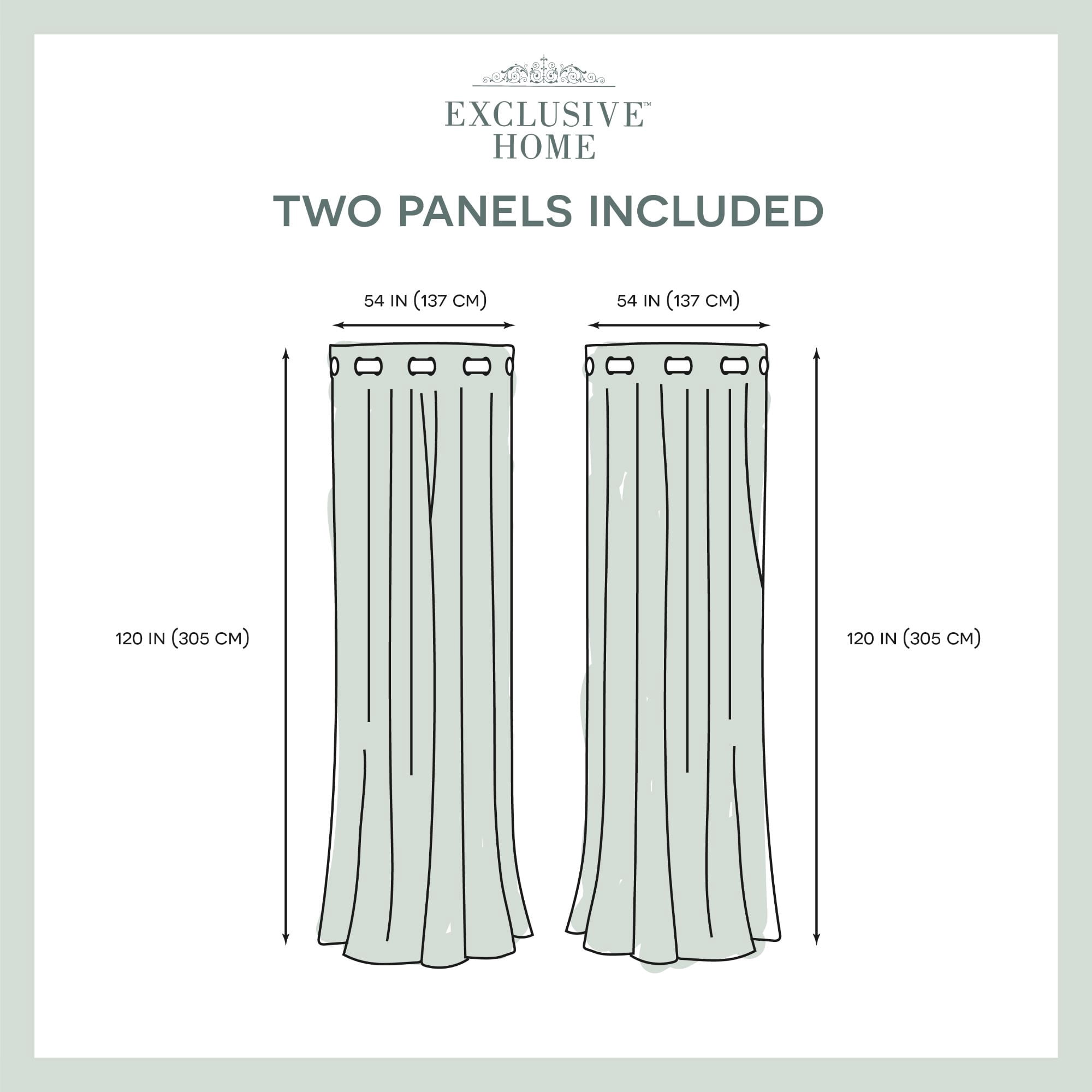 Exclusive Home Aztec Indoor Outdoor Grommet Top Curtain Panel Pair