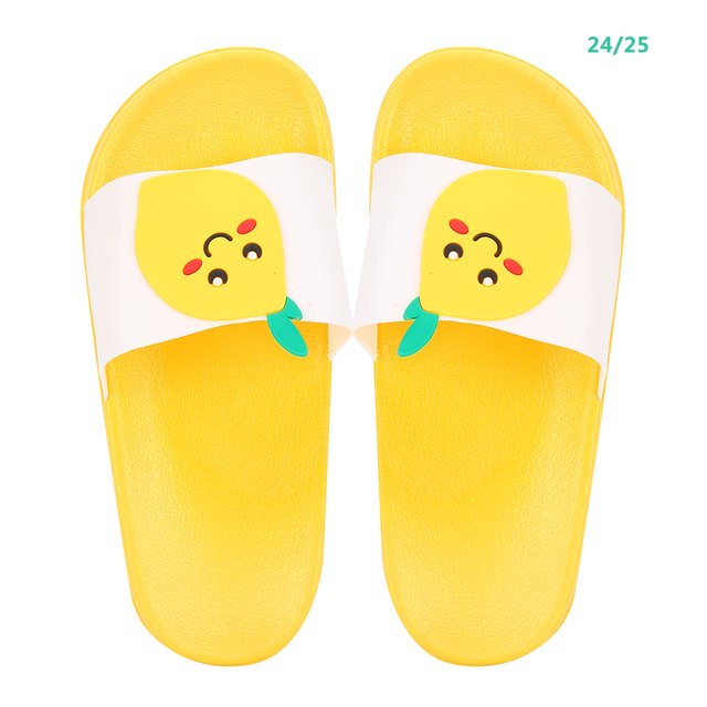 Zapatillas elásticas para niños con patrón de dibujos animados de frutas, zapatillas lindas antideslizantes y transpirables para niños (24-25)