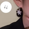 thumbnail image 2 of LICEWO Handmade Snowflake Pendant Earrings with Rhinestones Women Fashion Jewelry, 2 of 8