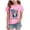 Tshirts-Pink, variant on kpoplk Girls July 4th Tops Patriotic Shirt American Flag Short Sleeve Tshirts for Girl(Light Purple,5-6 Y)