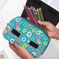 thumbnail image 6 of Kdxio Donut for Double Compartment Pen Case Oxford Organizer with Zipper Pockets for Students Artists, 6 of 7