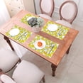 thumbnail image 6 of LNWH Cartoon Lemon Pattern Placemats, 6 PCS Heat Resistant Washable PVC Table Mats, 18"x12", 6 of 6