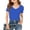 Blue, variant on Girls Shirts Short Sleeve Ribbed V Neck T Shirt Casual Tops for Big Kids and Tweens Soft Breathable Children Beige 9 Years-10 Years