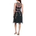 thumbnail image 2 of Adrianna Papell womens  Floral Illusion Midi Dress, 8, Blue, 2 of 4