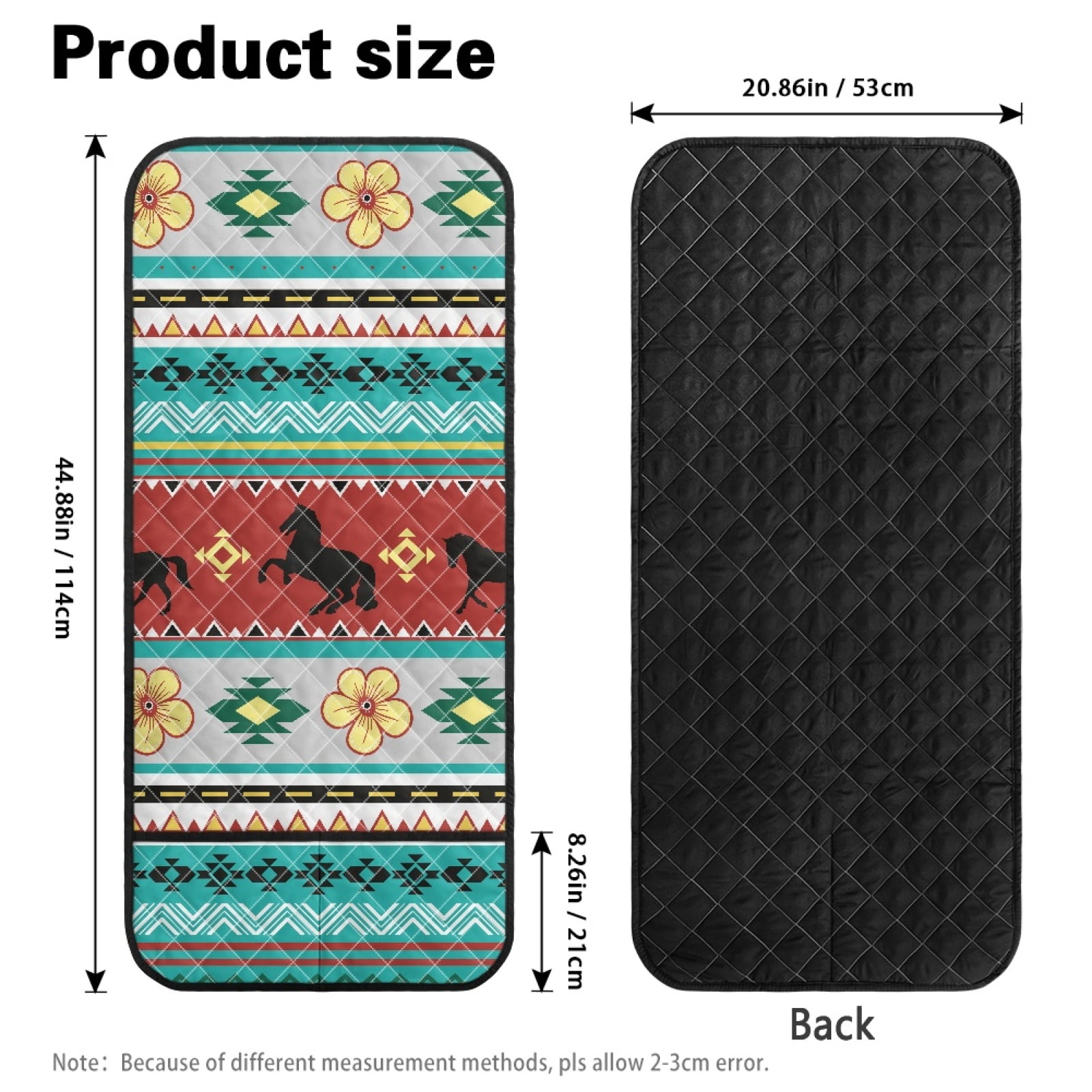TSOVTHRID Aztec Tribal Wild Horse Floral Geometric Print Armrest Cover for Sofa Arm Covers for Chairs, Loveseat Anti-Slip Armchair Slipcovers for Dogs Cats Pet Living Room Decoration