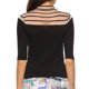thumbnail image 4 of Blusa de Mujer Medias Mangas Slim Fit Prendas de Punto Top de Punto Camisa cómoda Informal para Viajes de Oficina Negro L, 4 of 6