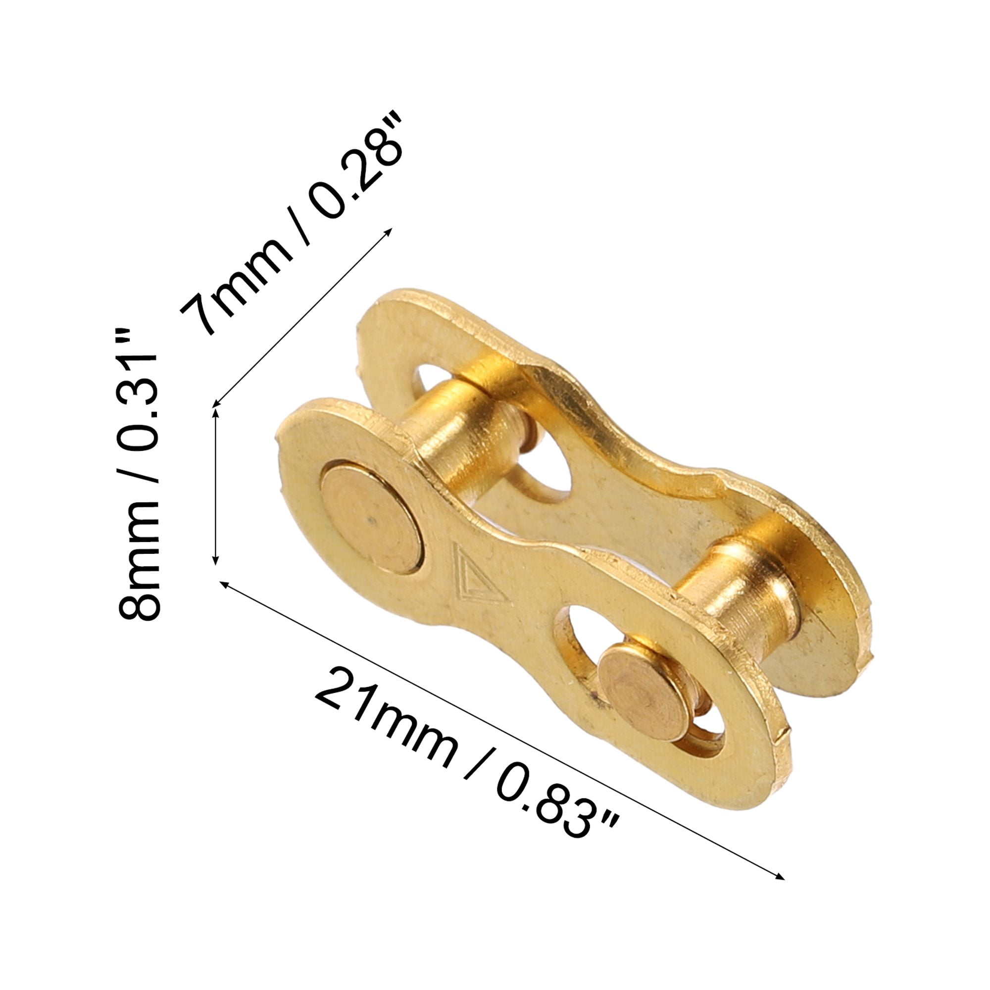 Unique Bargains Chain Master Link Connectors Bicycle Missing Link Gold 4pairs