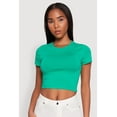thumbnail image 2 of Womens Cropped Short Sleeve Crew Neck Tee, 2 of 5