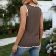 thumbnail image 6 of Tank Tops for Women Sleeveless Summer Tops Spring Fashion Lightweight Sweater Vest V Neck Business Casual Outfits Brown, 6 of 8
