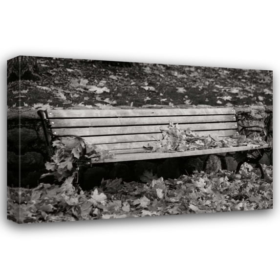 Vitaly Geyman 24x17 Gallery Wrapped Canvas Wall Art Titled - Autumn Paradise II BandW