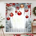 thumbnail image 4 of Horivan Christmas Window Curtain Polyester Holiday Decor with Festive Print for Seasonal Home Styling Living Room Bedroom Decoration Easy Install Waterproof Durable, 4 of 8