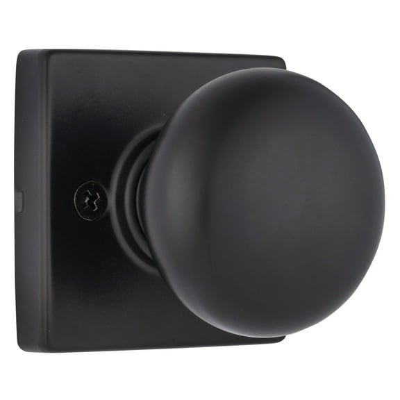 Brinks Contemporary Non-Turning Interior Push/Pull Ball Doorknob, Matte Black