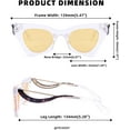 thumbnail image 5 of FEISEDY Women Vintage 60s Cateye Sunglasses Cool Personality Charm Modern Trendy Cute Cat Eye Glasses B2779, 5 of 14