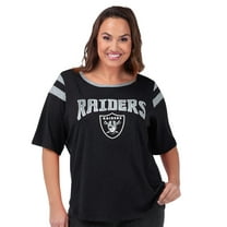 Women's G-III 4Her by Carl Banks Black Las Vegas Raiders Plus Size Linebacker T-Shirt