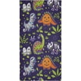 thumbnail image 7 of SKYSONIC Dinosaur Soft Hand Towels set of 2, Absorbent Bath Towel Decorative Fingertip Towels for Bathroom Gym Spa Hotel Beach Swimming Pool,14.4 x 28.3 inch, 7 of 7