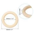 thumbnail image 2 of Uxcell 2" Wooden Rings 8mm thick, 15 pack Natural Wood Rings Unfinished Wood Loop, 2 of 8