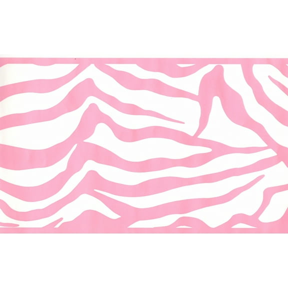 Girly Glam Pink Zebra Wallpaper Border JE3669b