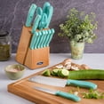 thumbnail image 2 of Oster Evansville 14 Piece Cutlery Set, Stainless Steel with Turquoise Handles -, 2 of 8