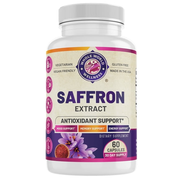 Saffron Extract Supplement, 100% Pure, 30 Day Supply