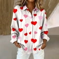 thumbnail image 2 of ZJXFGS Valentine Heart Dress Women Shirts For Women Trendy Holiday Tops For Women 2025 Dress Shirts For Women Women Fall Clothes Business Casual Outfits For Women Winter Tops For Women Women'S Tops L, 2 of 5