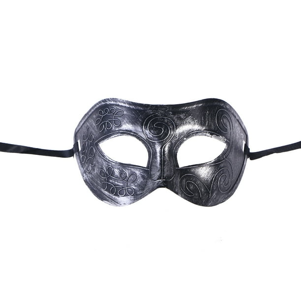 EeaseMX Máscara de media cara para fiesta de Halloween, máscara de mascarada grabada, recuerdo de fiesta, disfraz, regalo creativo para hombres