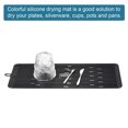 thumbnail image 3 of Silicona Plato Secado Alfombrilla, 2uds 18.5" x 8" Cocina Encimera Desagüe Alfombrilla Resistente Calor Almohadilla  Adecuado para Mostrador, Fregadero- Negro Gris Profundo, 3 of 5