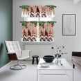 thumbnail image 4 of Christmas Gnomes Kitchen Curtains Sets for Windows 36 Inch Length, Xmas Pine Tree Balls Cardinal Birds Holiday Rod Pocket Window Treatments Tier Curtains and Valances Set for Bedroom/Bathroom, 4 of 8
