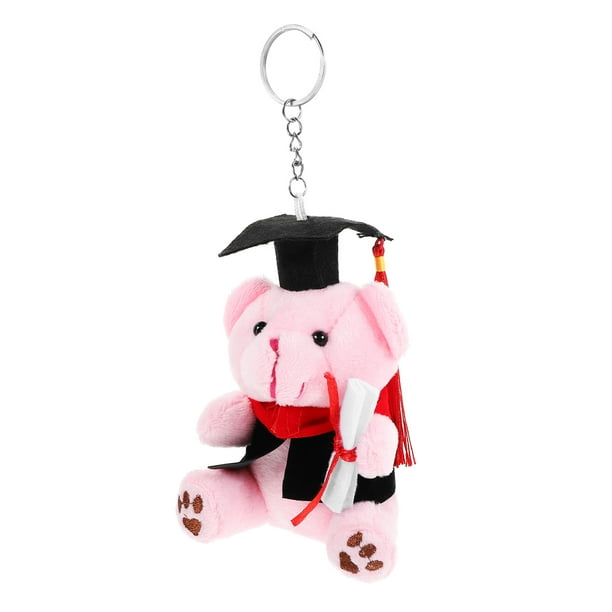 KAKOWELY Llavero de oso de peluche para graduación, adorno colgante, regalo de graduación, llavero de recuerdo, oso de peluche