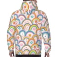 thumbnail image 3 of Bingfone Rainbow Flowers Men's Drawstring Hoodie Long Sleeve Pocket Sweatshirts-3X-Large, 3 of 6