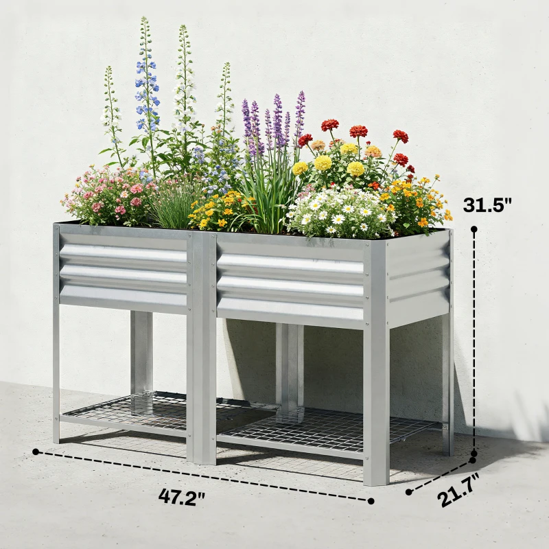 Outdoor Elevated Planter Box Raised Garden Bed