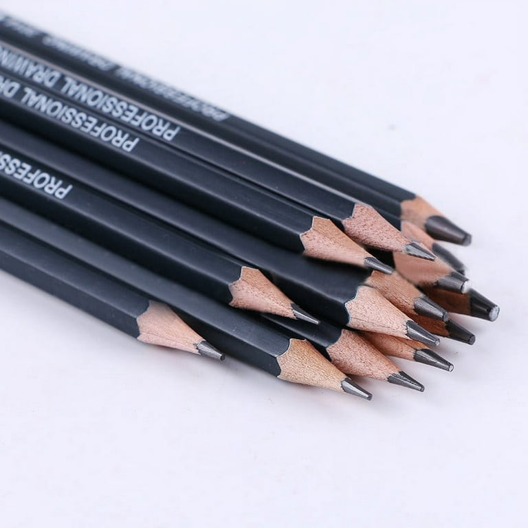 YYMIYU Sketch pencil set, 2H/B/2B/3B/4B/5B/6B/7B/8B/10/B/12B/15B 12 Drawing  Pencils Set