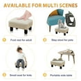 thumbnail image 4 of Dycanpo Small Rectangle Foot Stool Footrest Ottoman Stool with Faux Leather for Couch, Beige, 4 of 7