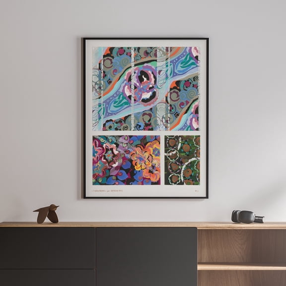 Vintage Art Deco Pattern, Variations 7 - 1928 | Edouard Benedictus | Premium Fine Art Print | 19th Century French | Art Nouveau | Pattern