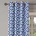 thumbnail image 2 of Ambesonne Moroccan Grommet Curtain, Floral Detail, 50" x 96", Turquoise Dark Blue, 2 of 6