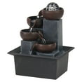 thumbnail image 1 of Rongfmy Tabletop Fountain Indoor Waterfall Fountains Decor Water Pump with Scene Light, 1 of 9