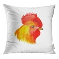thumbnail image 1 of RYLABLUE Coloré istic de Coqs Blanc Rouge Aquarelle Barton Throw Taie d'Oreiller Housse de Coussin, 1 of 1