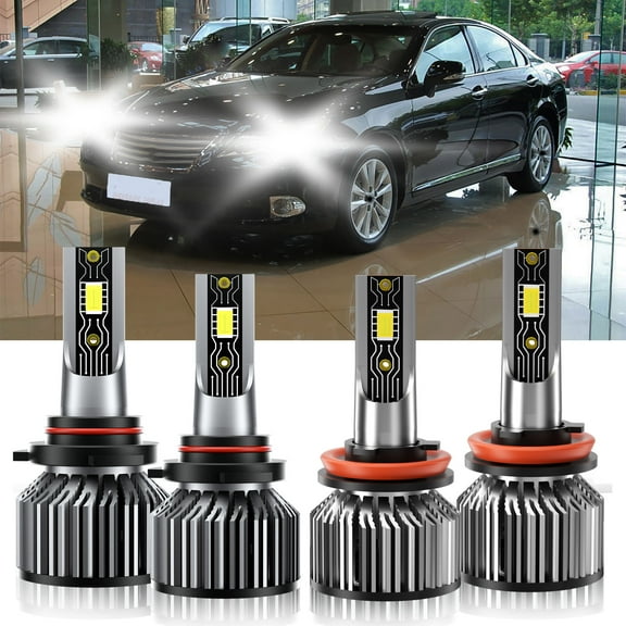 VEHIFOMO Compatible for Lexus ES350 2010-2015 9005 H11 LED Headlight Super Bright Bulbs White 6500K