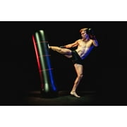 UFC Youth & Adult Inflatable Boxing Freestanding Punching Bag with Pump, 5 ft, Black
