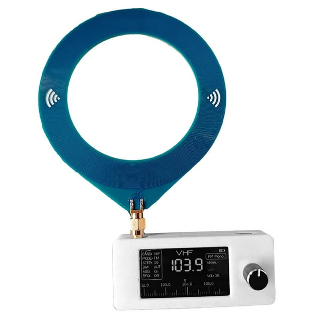 Récepteur Radio Ondes Courtes SI4732 Portable 0.5-108MHz Mini Radio avec Écran IPS 1.9, Contrôle ESP32-S3, Modes DAB/LSB/USB/AM/FM, Antenne Boucle Incluse