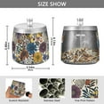 thumbnail image 2 of Yayeee Ashtray with Lid for Cigarette Smokeless Stainless Steel Home Ash Holder, Blue Flowers, 2 of 7