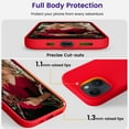 thumbnail image 4 of Compatible with iPhone 15 Case, Silicone Shockproof Slim Thin Phone Case for iPhone 15 (6.1 inch), (Red), 4 of 12