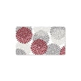 thumbnail image 2 of Ke1Clo Absorbent Non-Slip Bathroom Rug, 40x60cm Plastic Floral Floor Mat for Shower Room, Quick-Drying Bath Mat with Dirt-Trapping Design for Entrance Kitchen, Red, 2 of 7